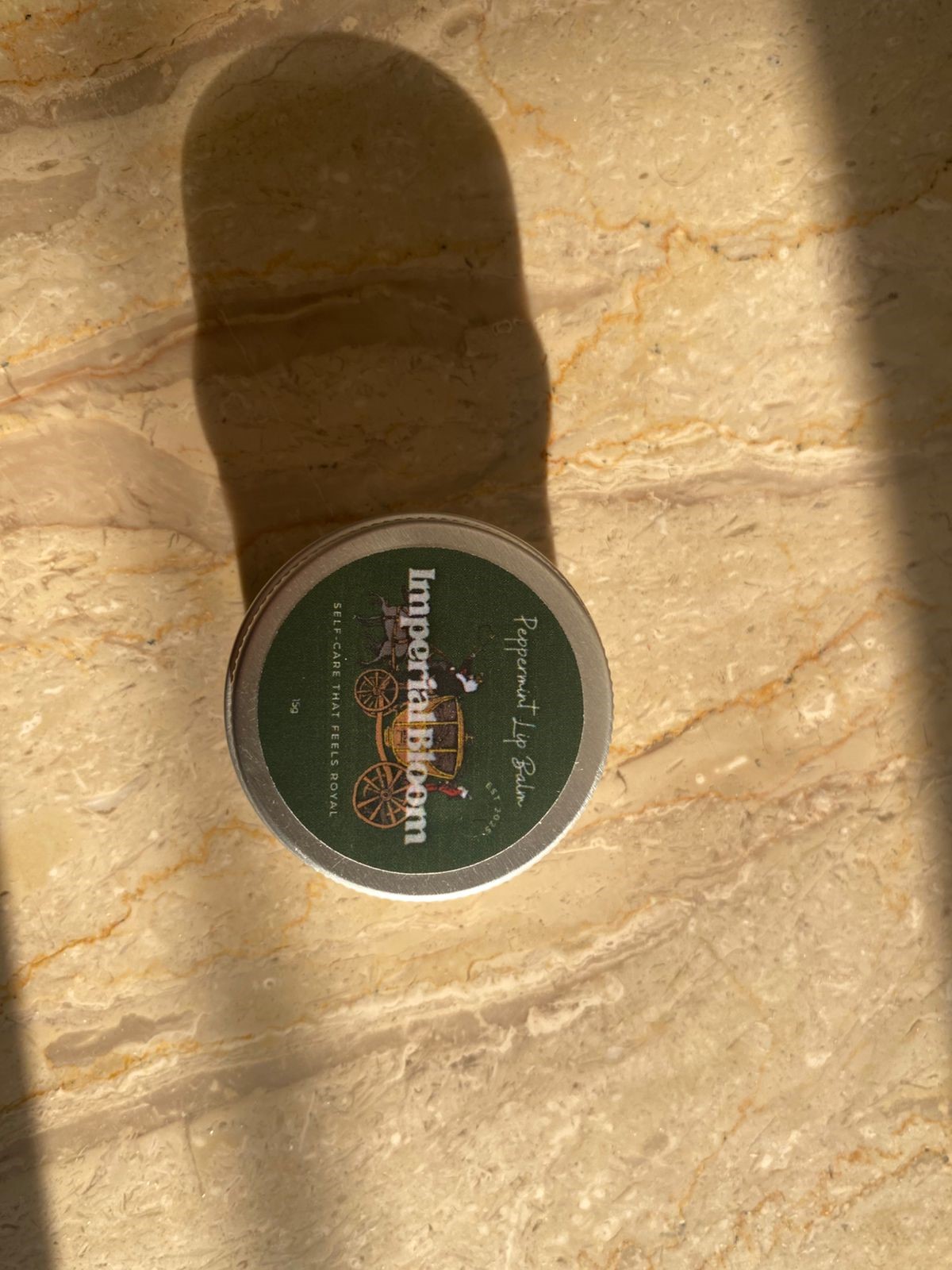 Peppermint Lip Balm with Closed Lid by Imperial Bloom - Verdant Lines