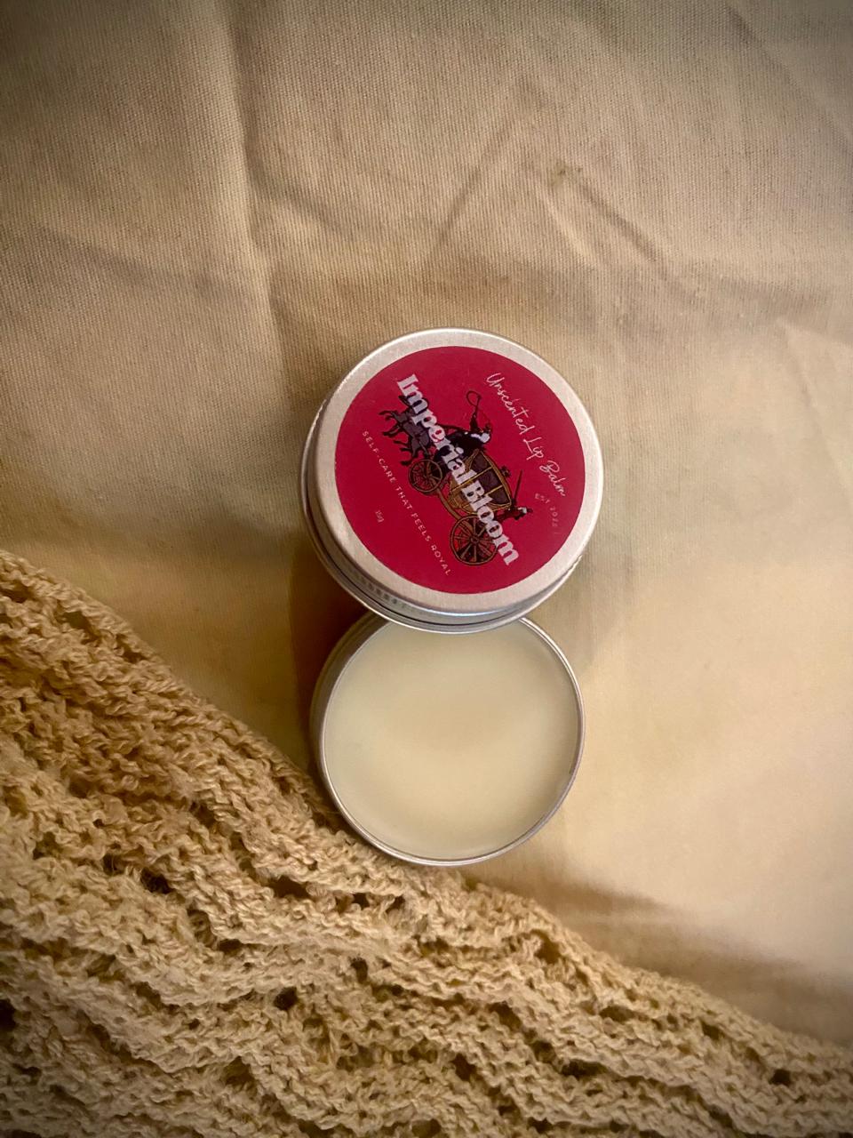 Unscented Lip Balm with Open Lid by Imperial Bloom - Verdant Line